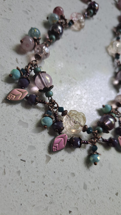 Handcrafted "Whimsical Morning Garden" Necklace