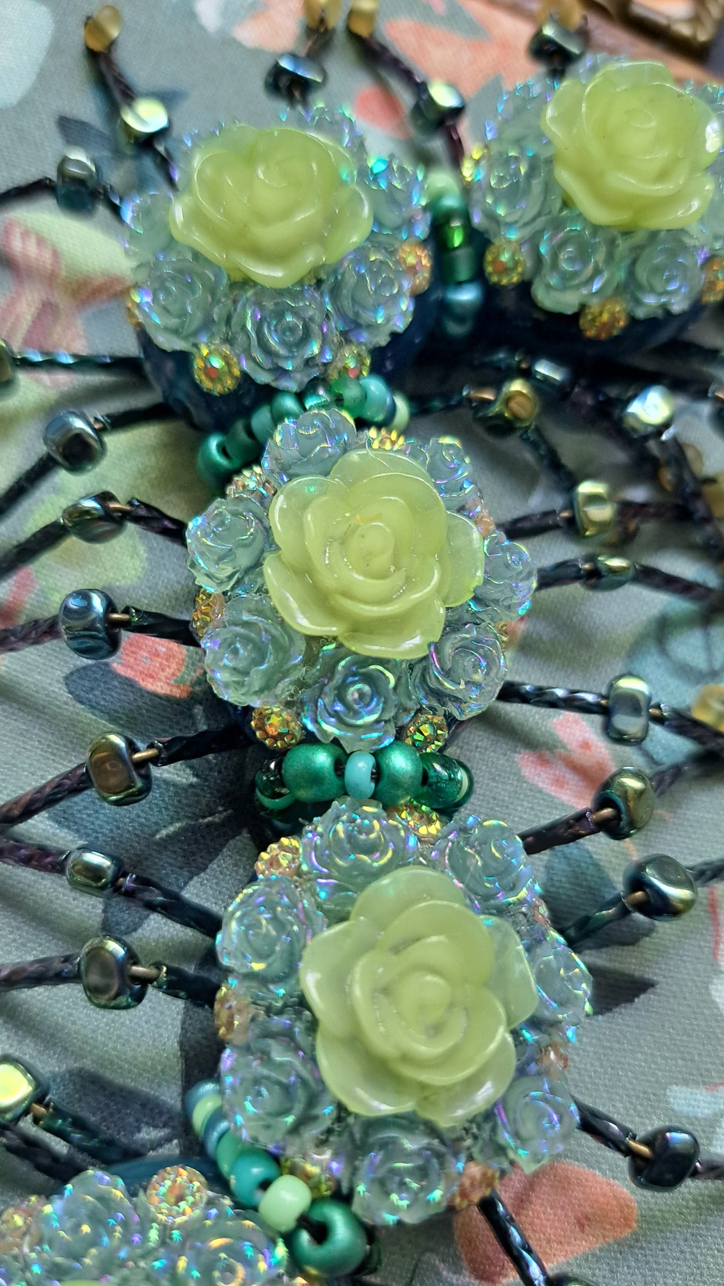 Handcrafted Floral Centipede Wall Hanger