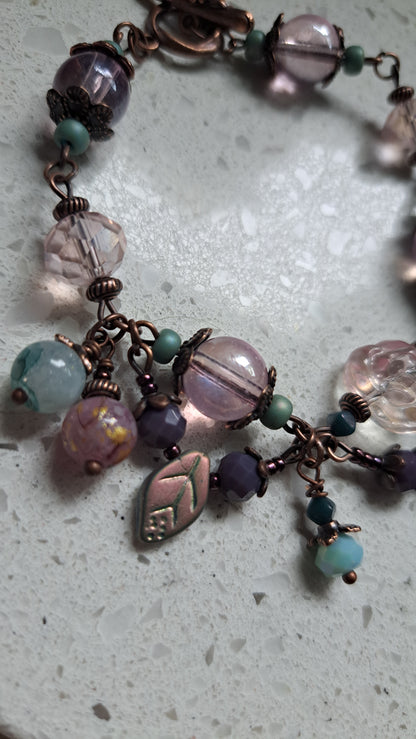 Handcrafted "Whimsical Morning Garden" Bracelet