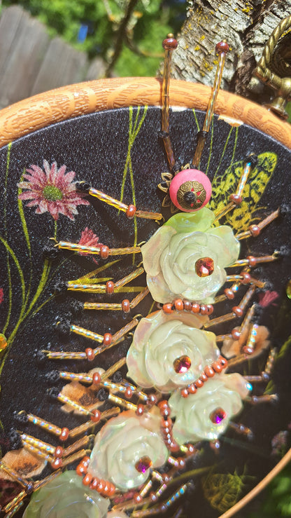 Handcrafted Bead "Flora Centipede" Wall Hanger
