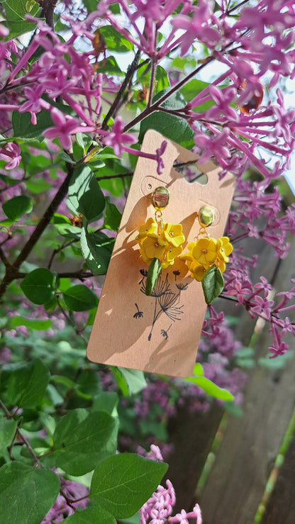 "Buttercup Flower" Dangle Earring