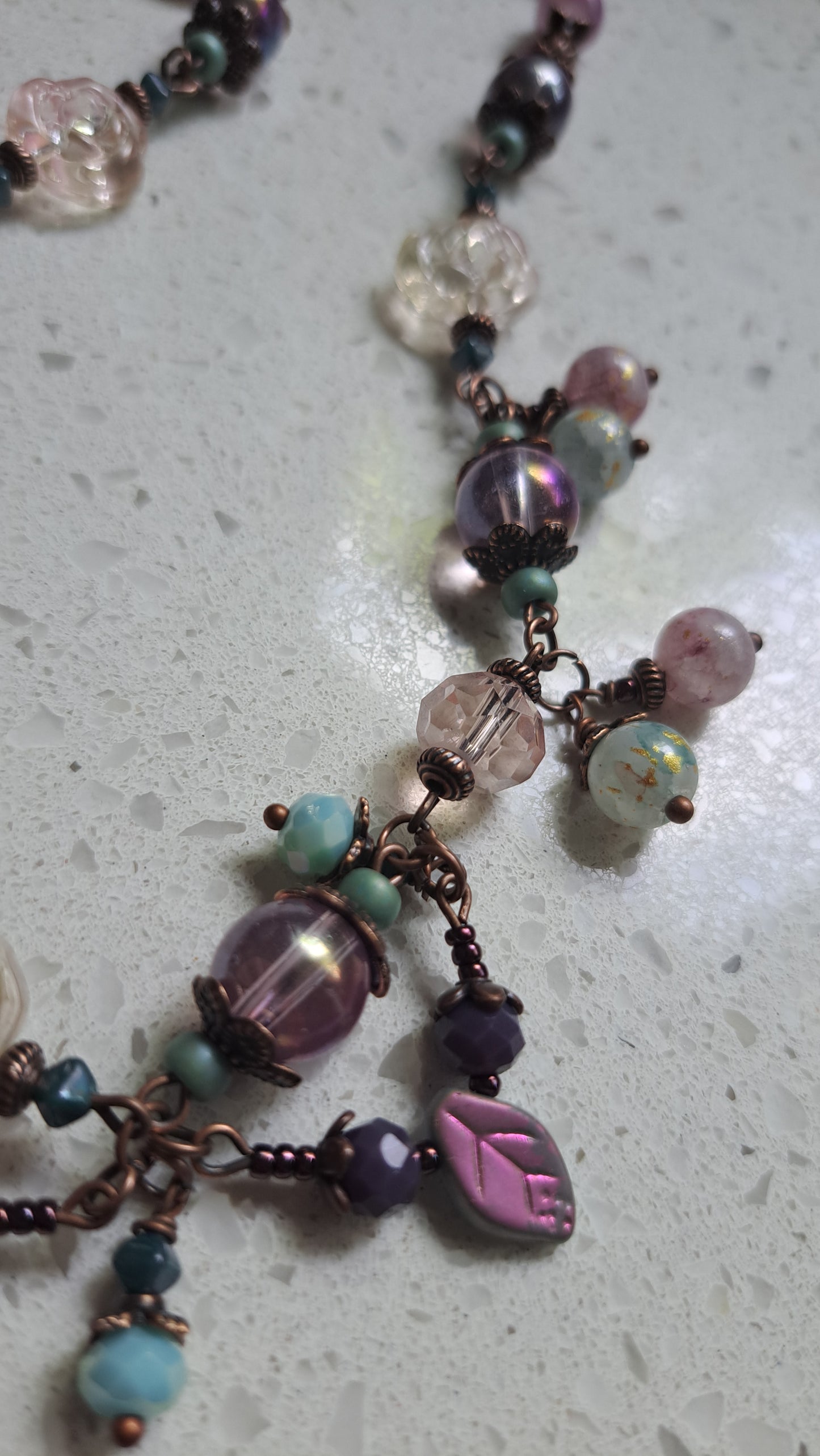 Handcrafted "Whimsical Morning Garden" Necklace