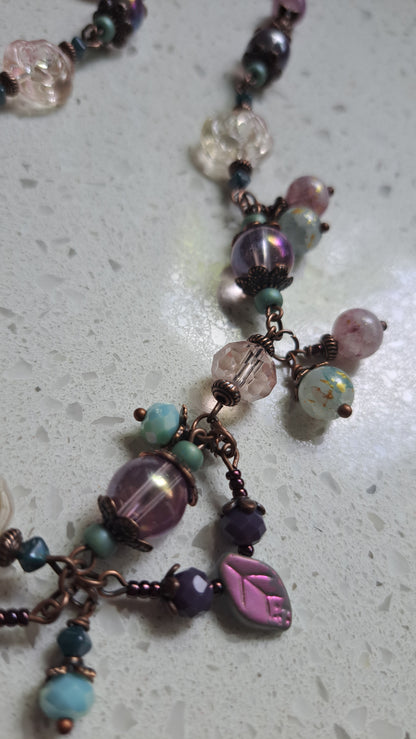 Handcrafted "Whimsical Morning Garden" Necklace