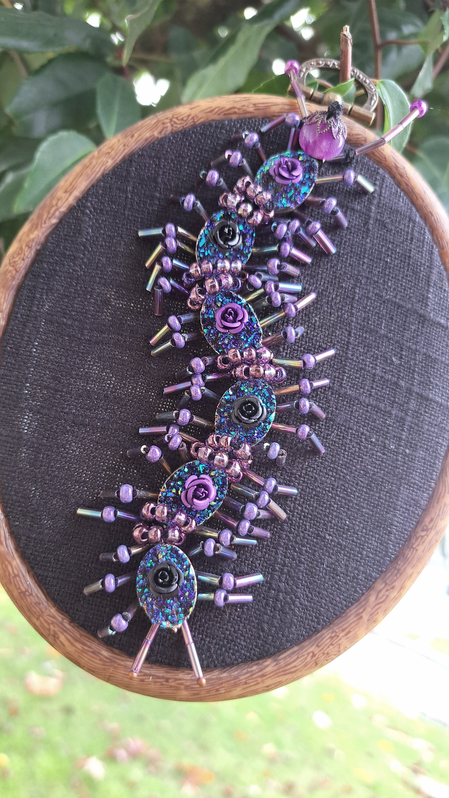 Hancrafted Galactic Floral Centipede