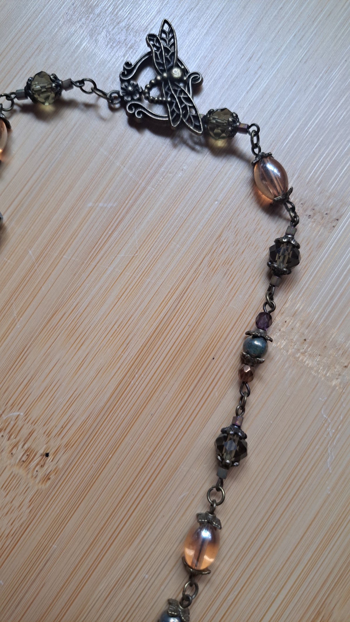 Handcrafted "Mossy Woods" Bead Necklace