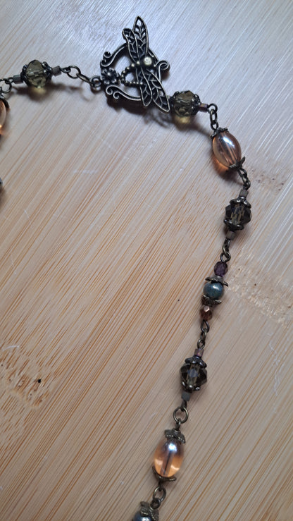 Handcrafted "Mossy Woods" Bead Necklace