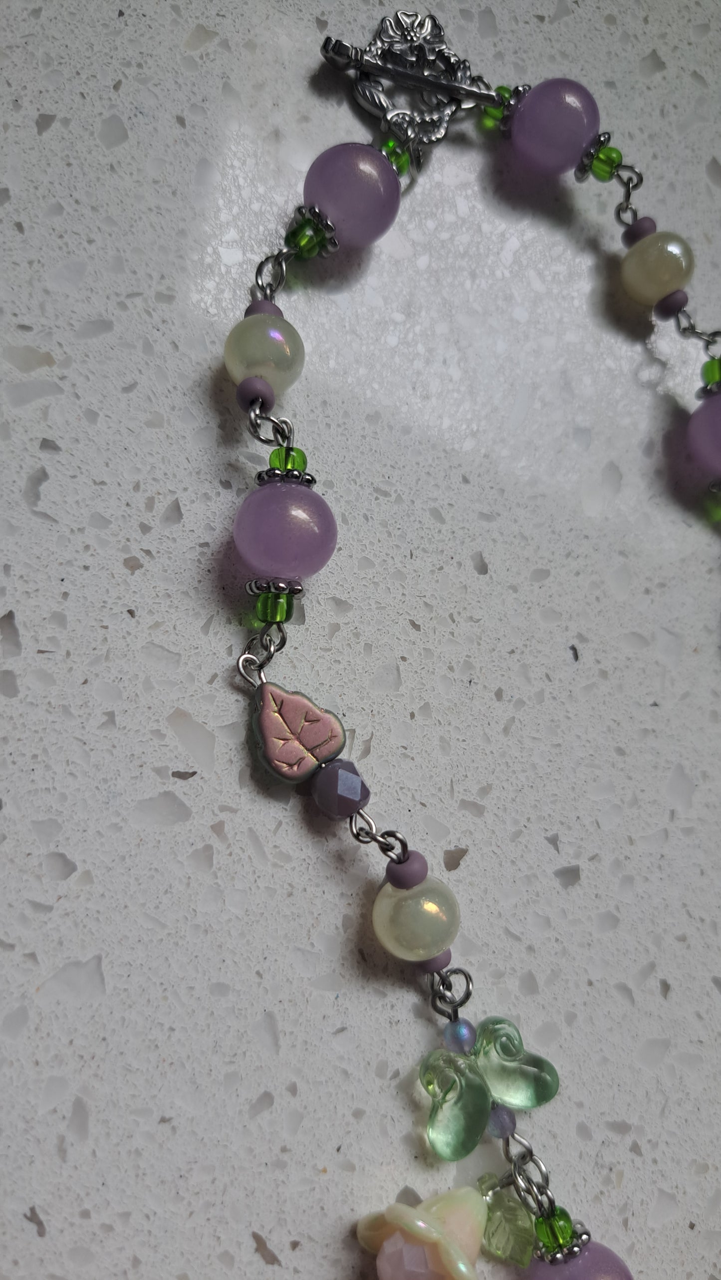 Handcrafted "Butterflies & Blooms" Necklace
