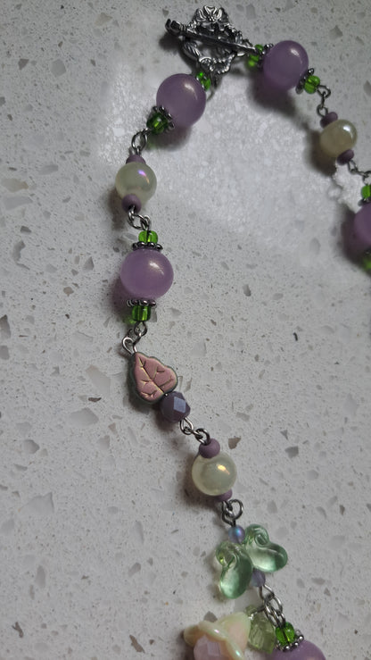 Handcrafted "Butterflies & Blooms" Necklace
