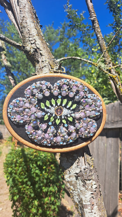 "Awakened From The Storm" Handcrafted Embroidered Wall Hanger