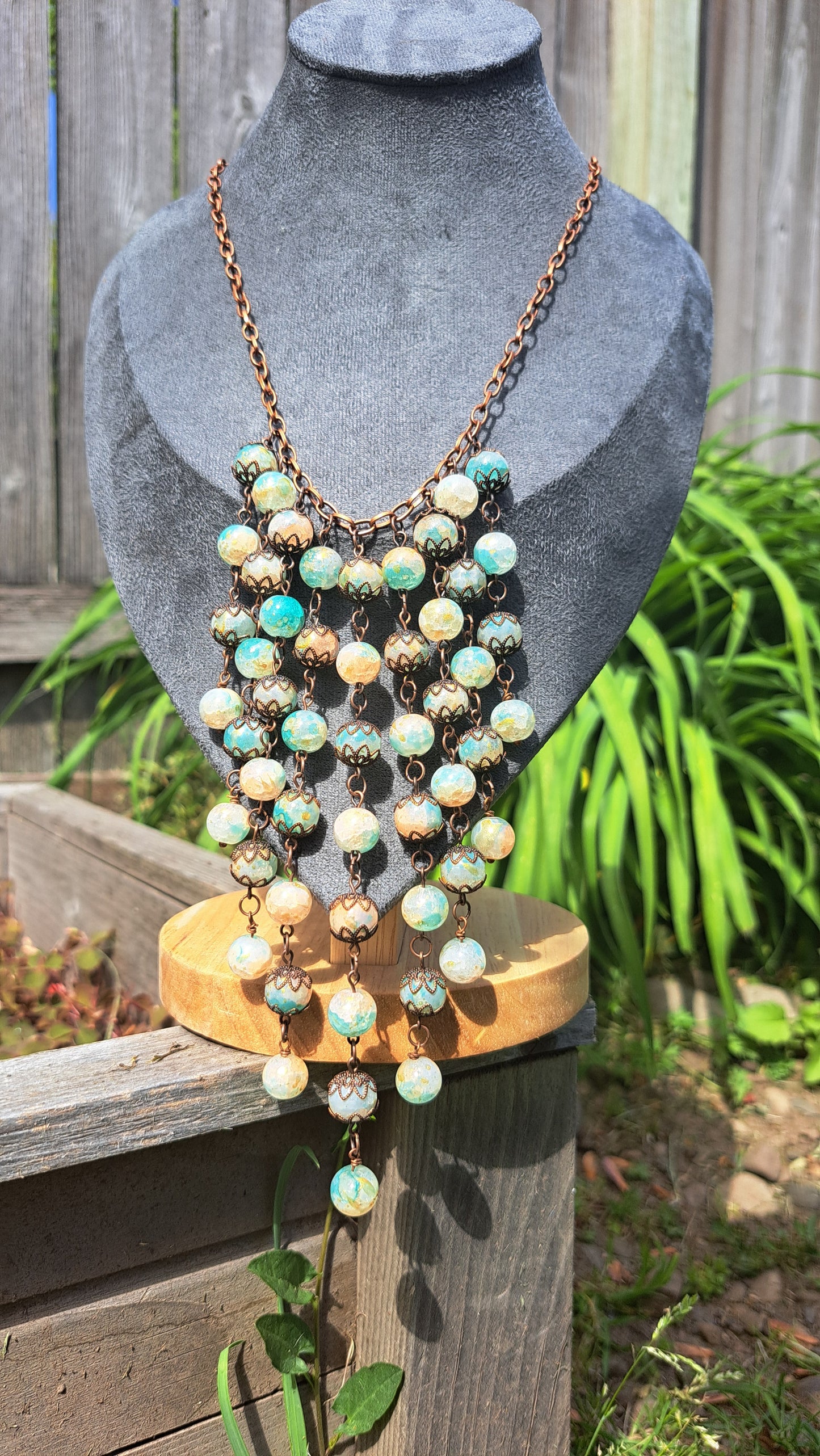 Handcrafted "Copper Sunrise" Necklace