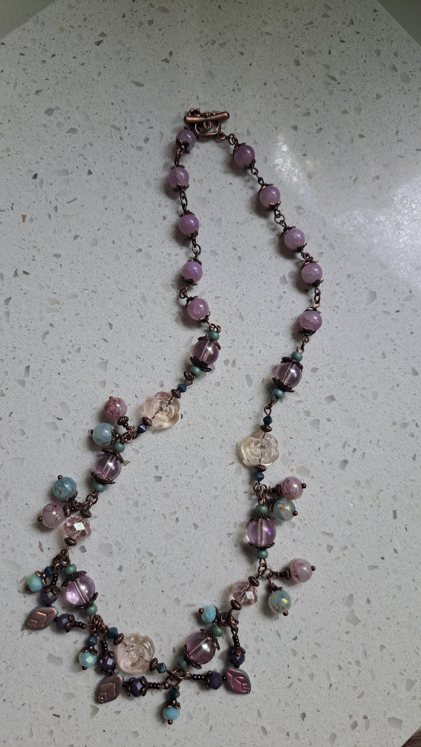 Handcrafted "Whimsical Morning Garden" Necklace