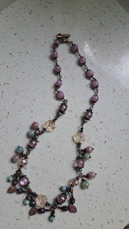 Handcrafted "Whimsical Morning Garden" Necklace