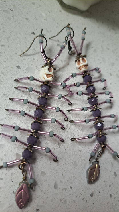 Handcrafted Deathipede Earrings