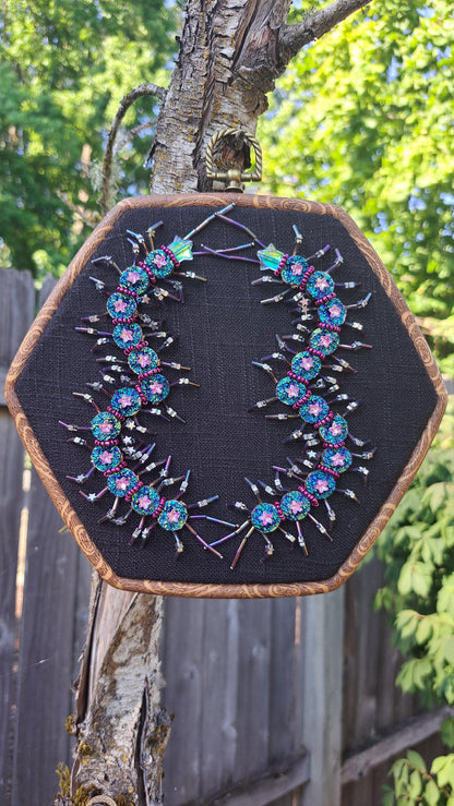 Handcrafted "Galactic Lovers" Centipede Wall Hanger