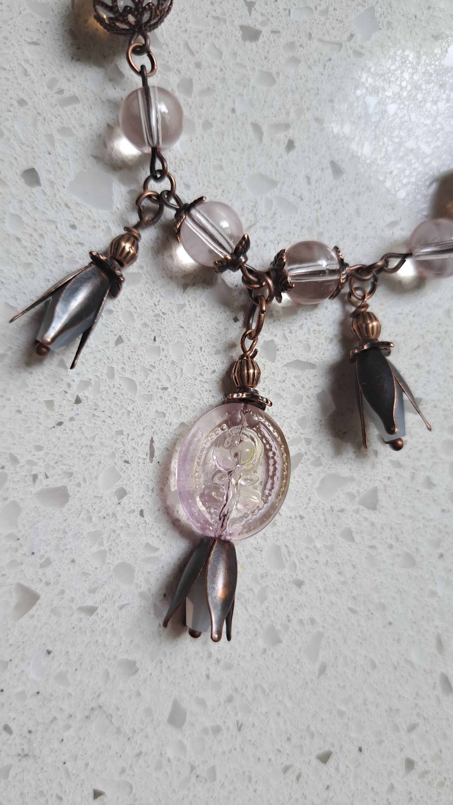 Hancrafted "Pale Pink" Necklace