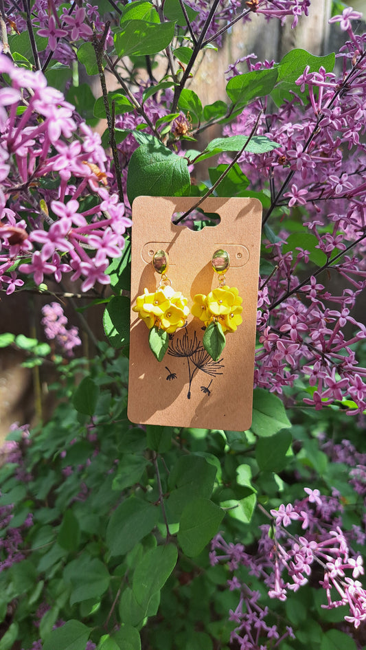"Buttercup Flower" Dangle Earring