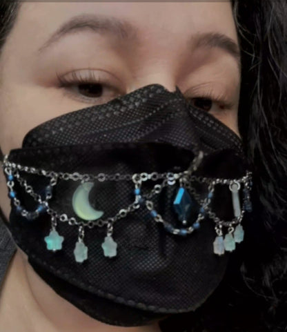 Handcrafted Moon & Stars Mask Chain