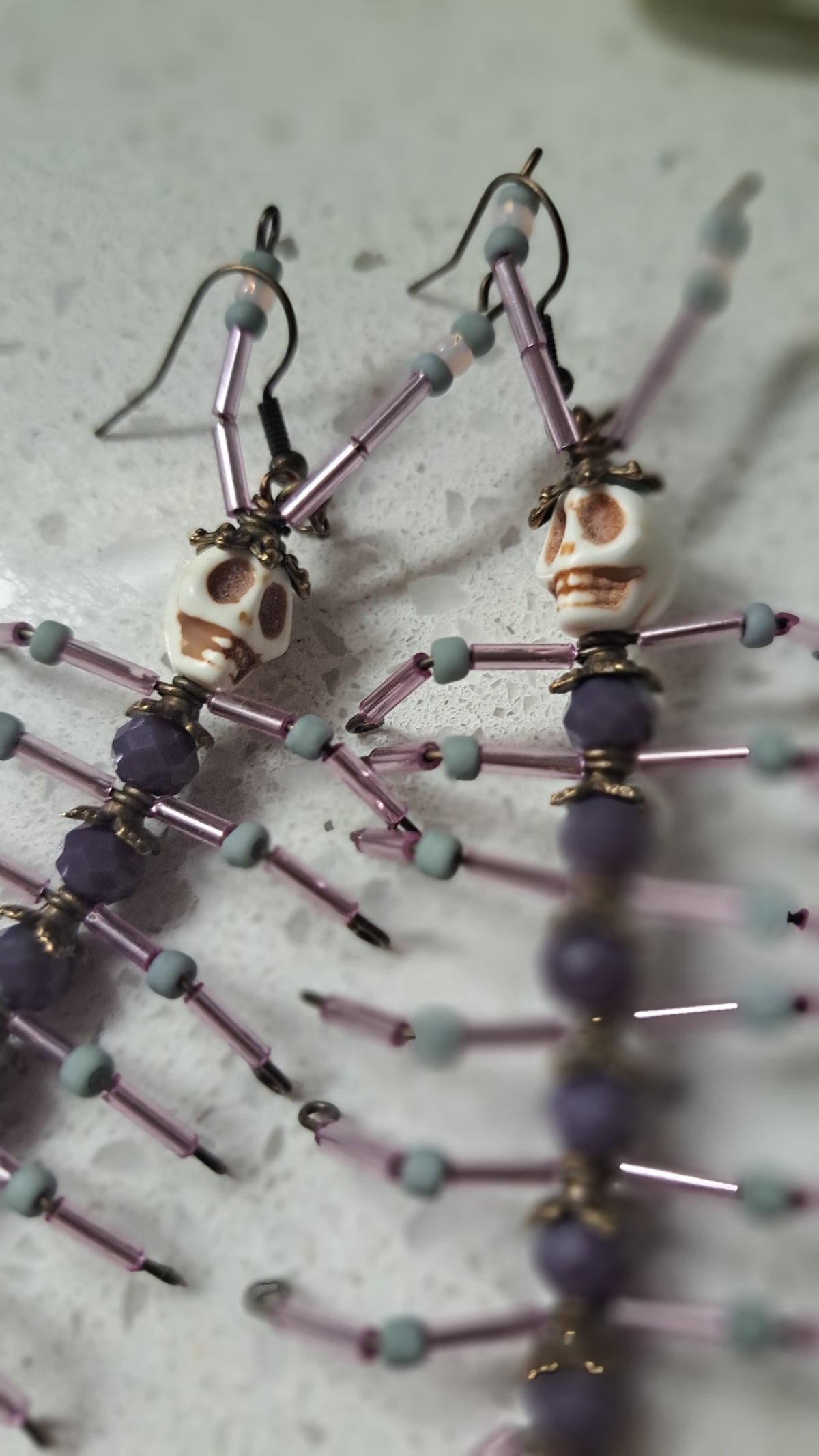 Handcrafted Deathipede Earrings