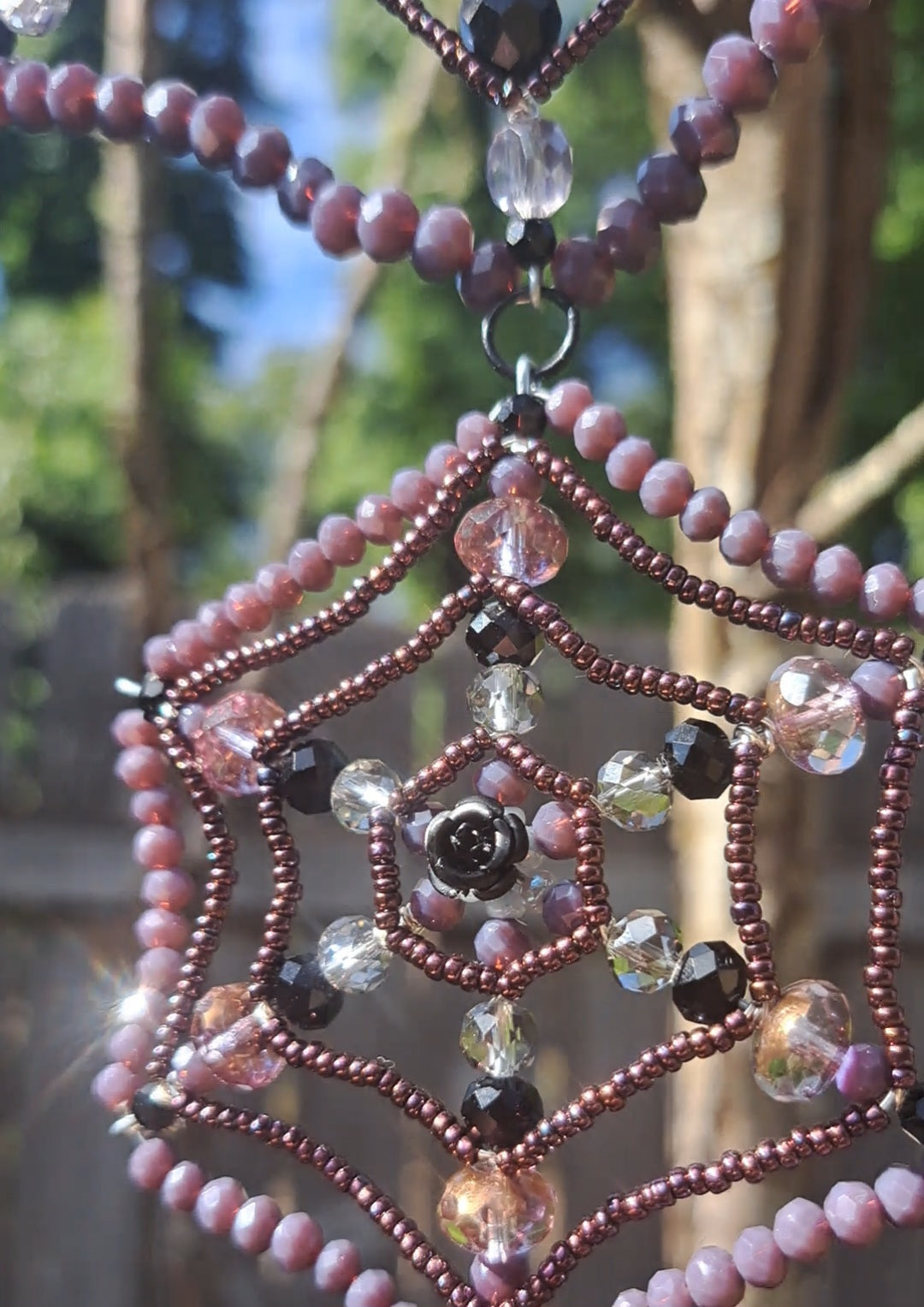 Handcrafted "Molly's Webs" Spider Suncatcher