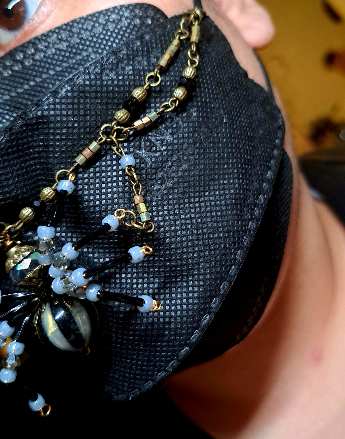Handcrafted Spider Mask Chain