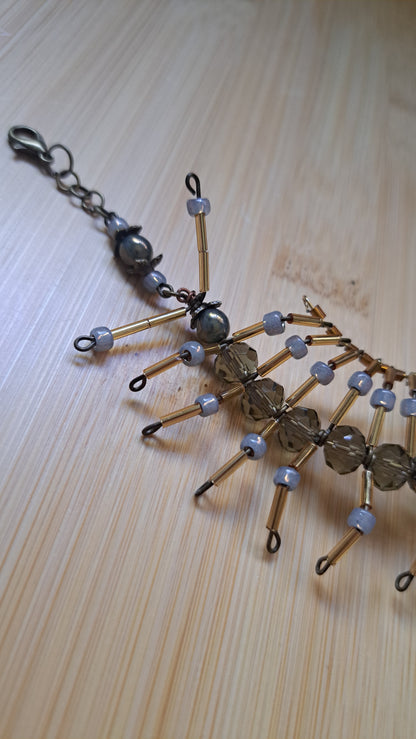 Handcrafted "Green/Gold Maskipede" Mask Chain