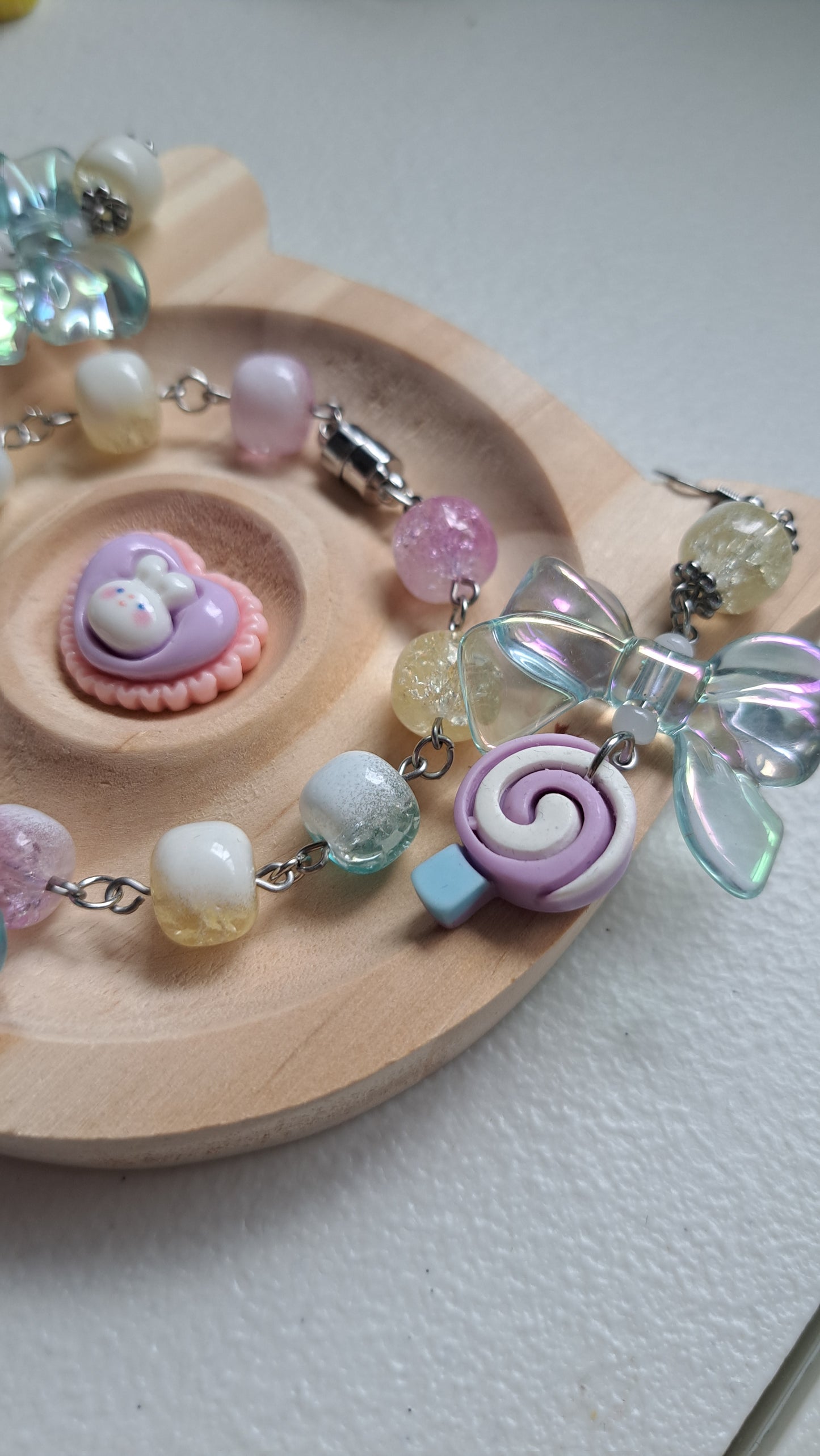 Handcrafted Yummy Pastel Earring/Braclet Set