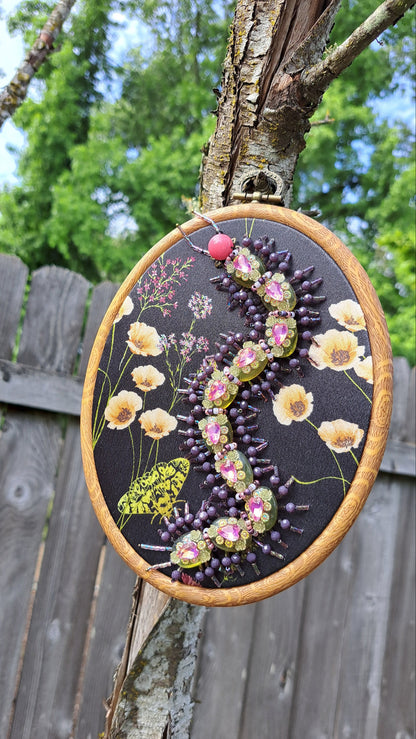 Handcrafted "Priscilla" Centipede Wall Hanger