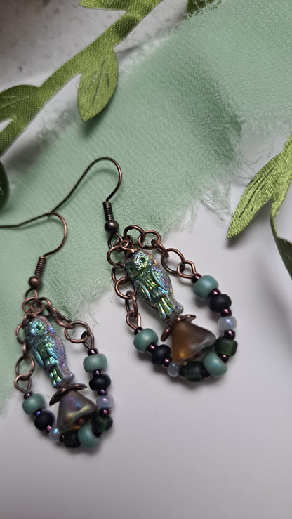 Handcrafted Owl Dangle Earrings