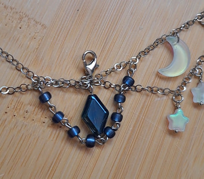 Handcrafted Moon & Stars Mask Chain