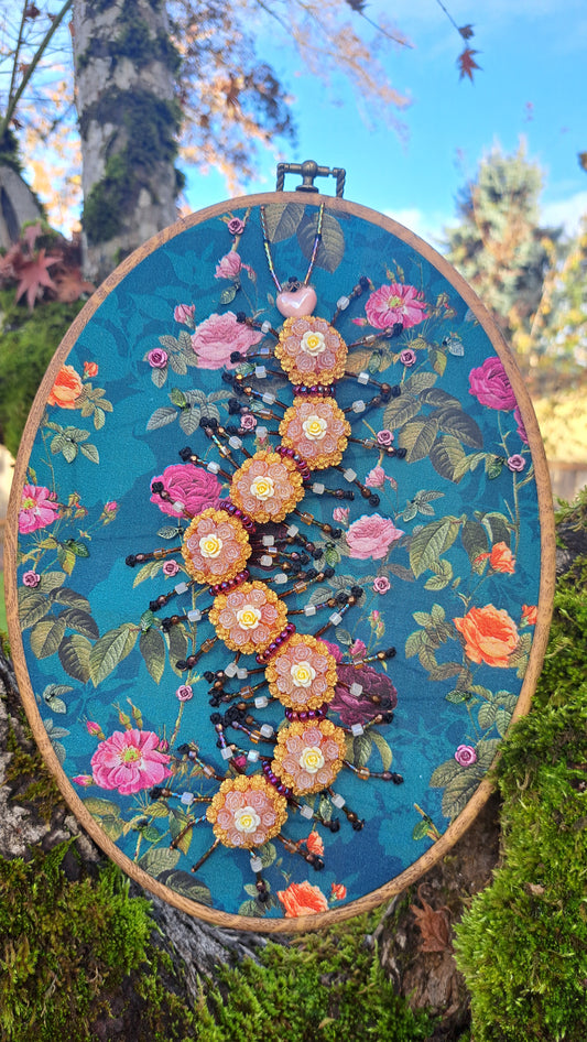 Hancrafted Floral Centipede Wall Hanger