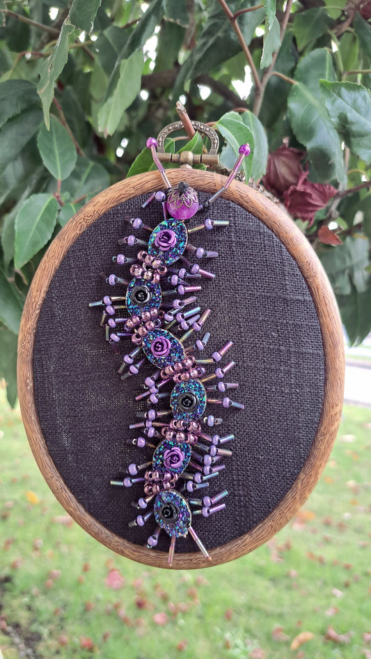 Hancrafted Galactic Floral Centipede