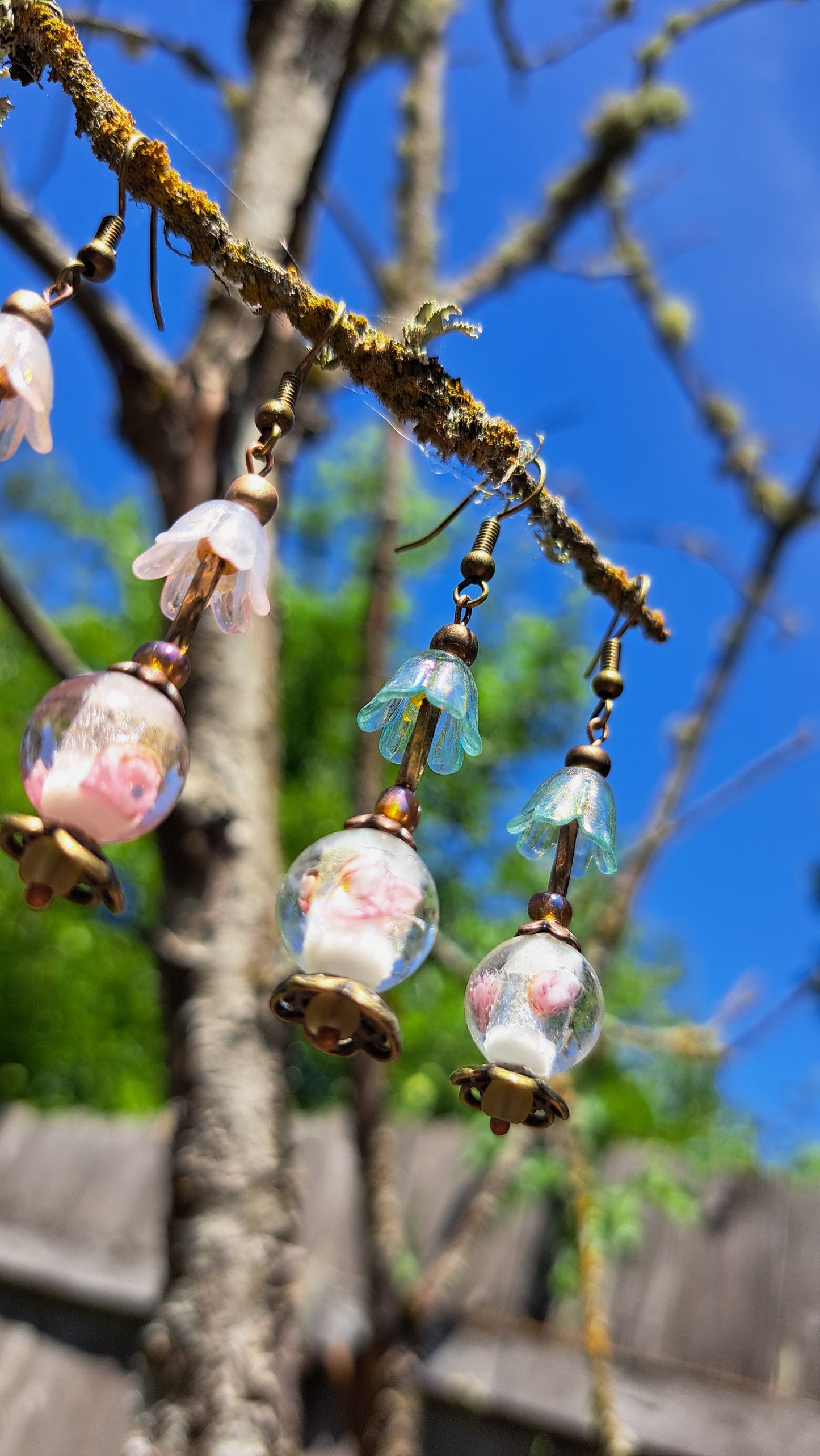 Handcrafted Antique Lamps Dangle Earrings