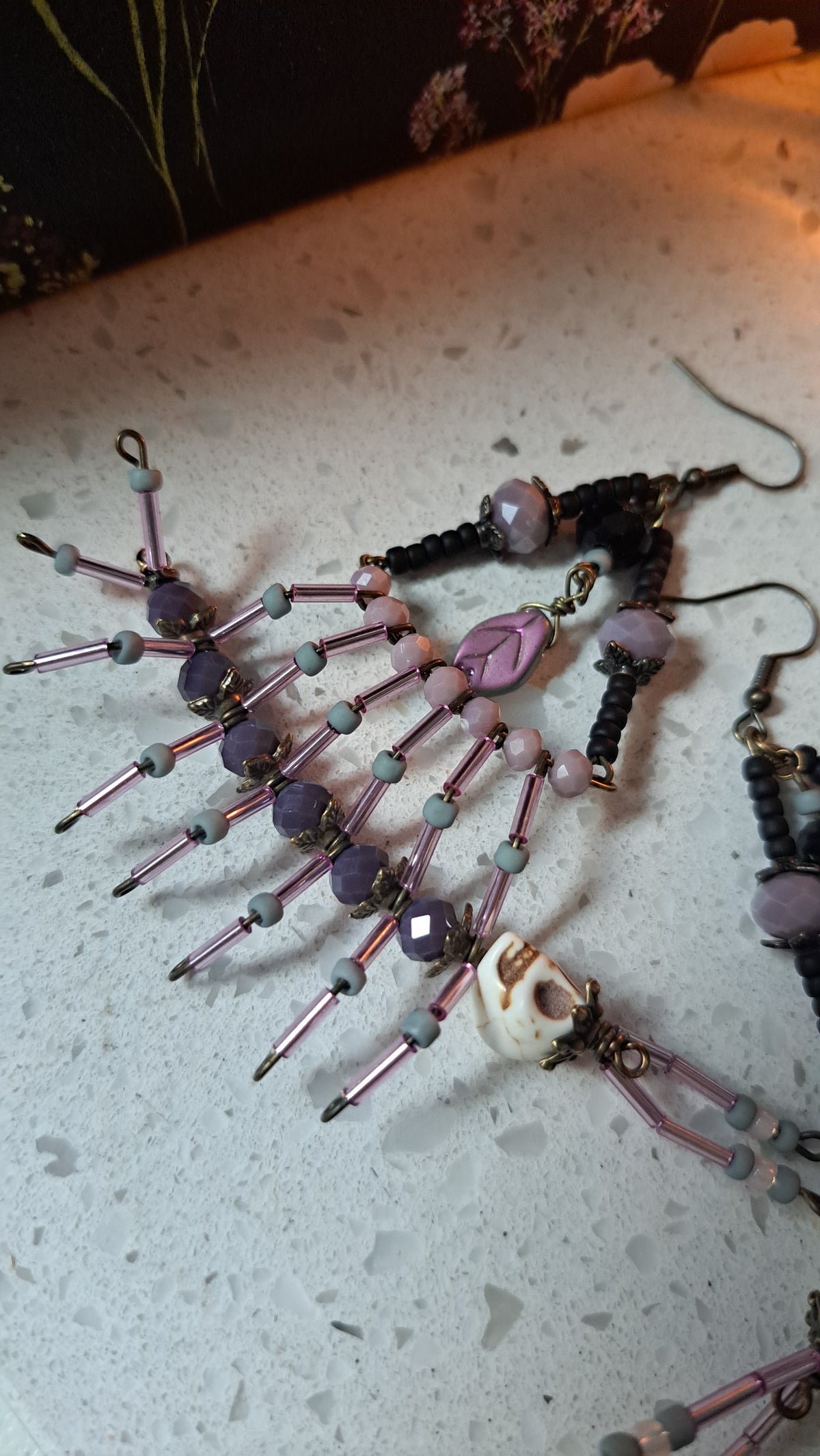 Handcrafted Deathipede Chandelier Earrings