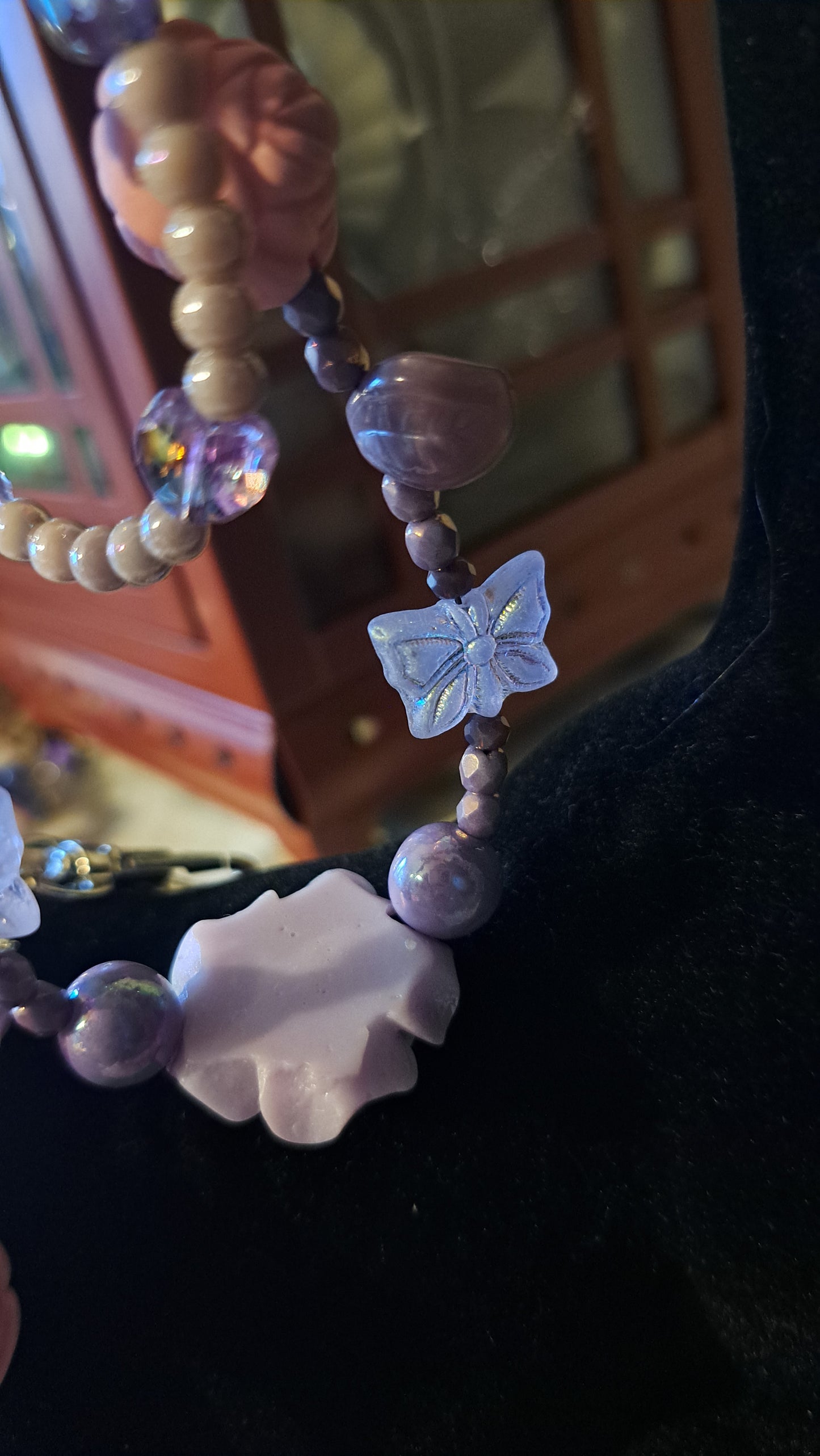 Handcrafted Lavendar Rose Charm Dangle