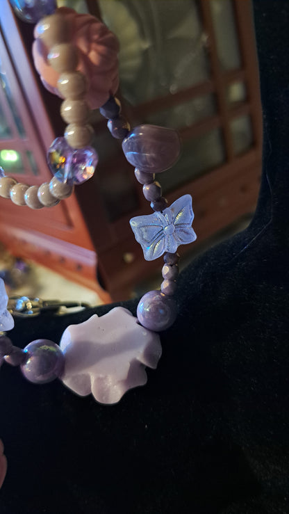 Handcrafted Lavendar Rose Charm Dangle