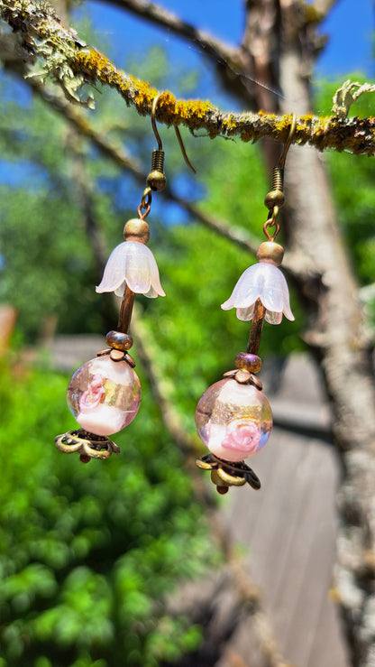 Handcrafted Antique Lamps Dangle Earrings