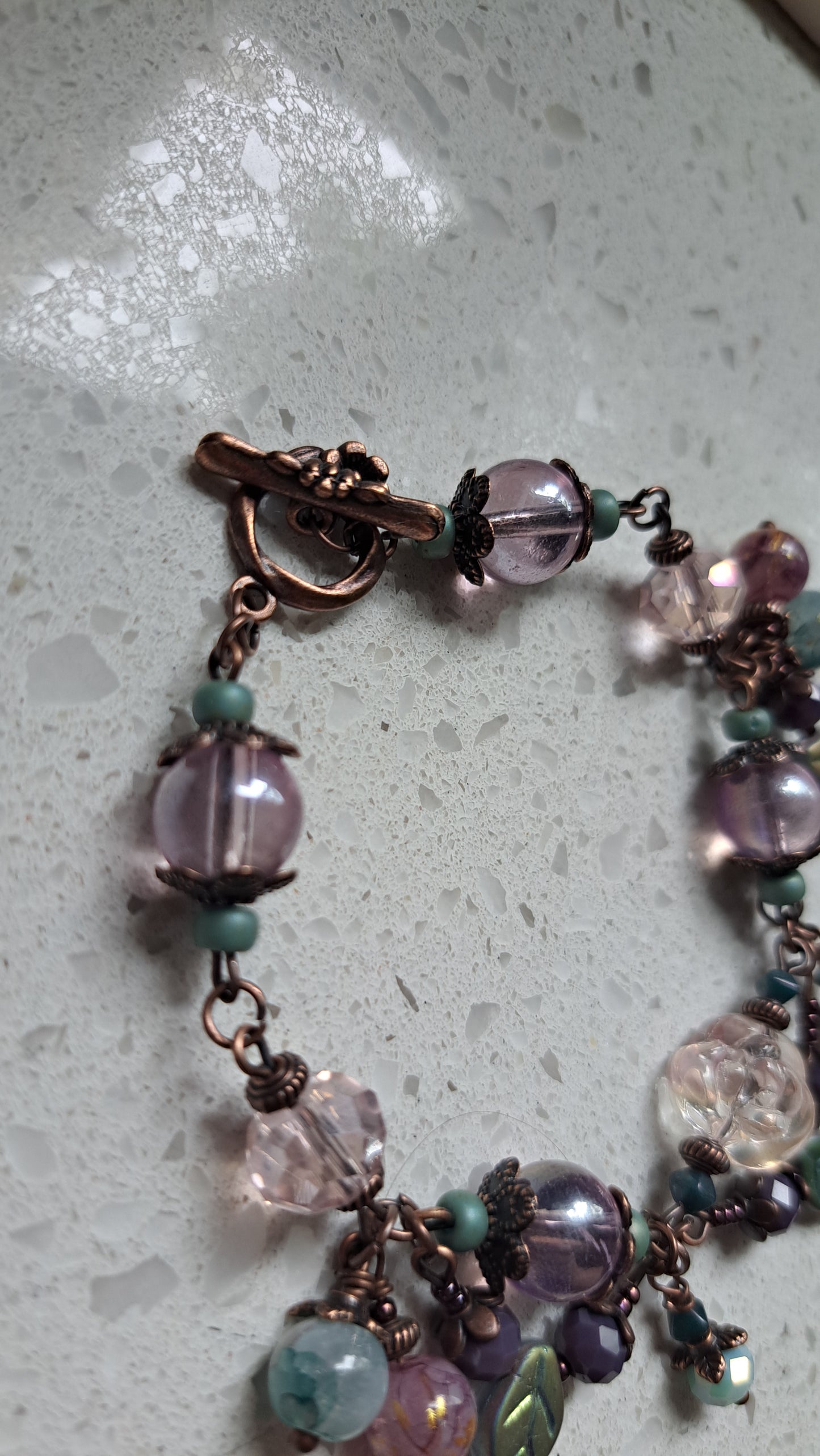 Handcrafted "Whimsical Morning Garden" Bracelet