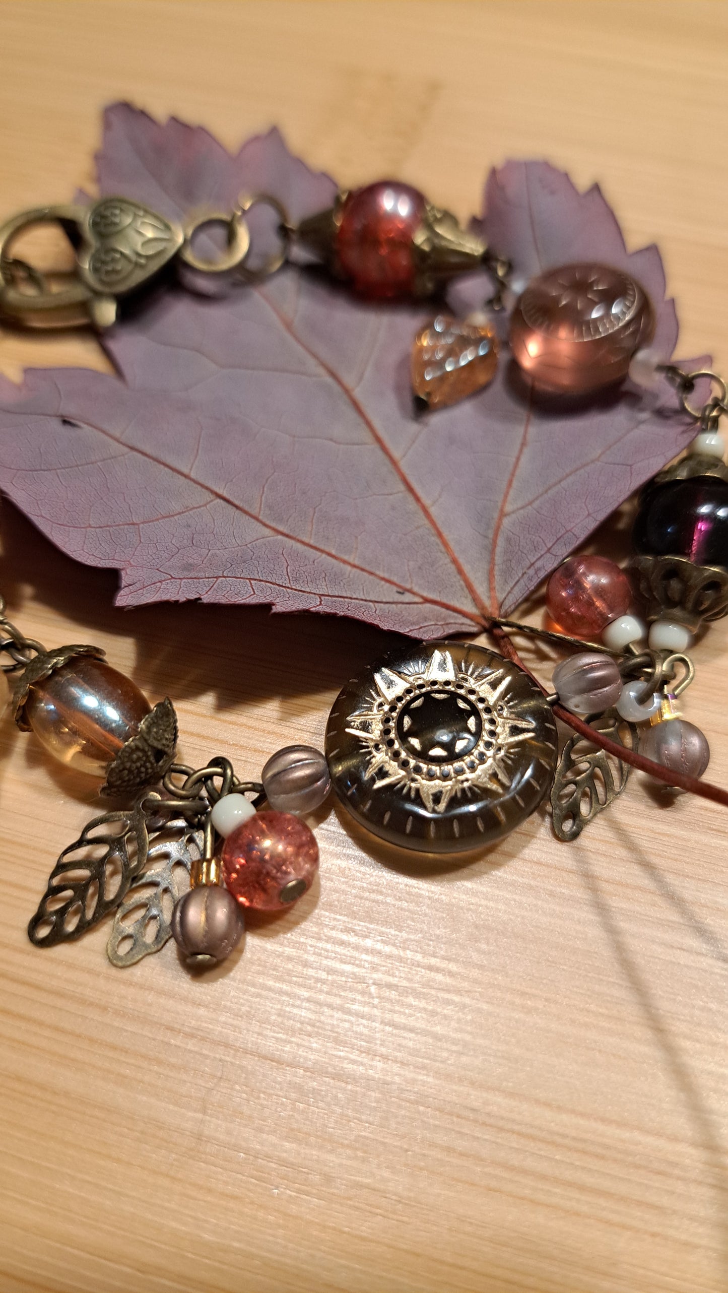 Handcrafted Glass/Acrylic Bead Bracelet