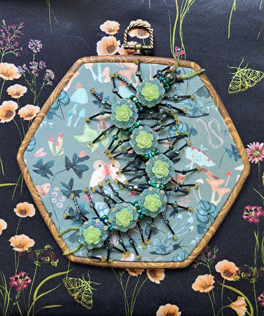 Handcrafted Floral Centipede Wall Hanger