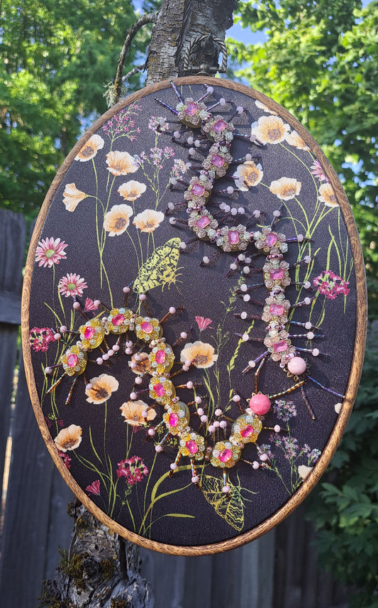 Handcrafted "Lovers" Centipede Wall Hanger