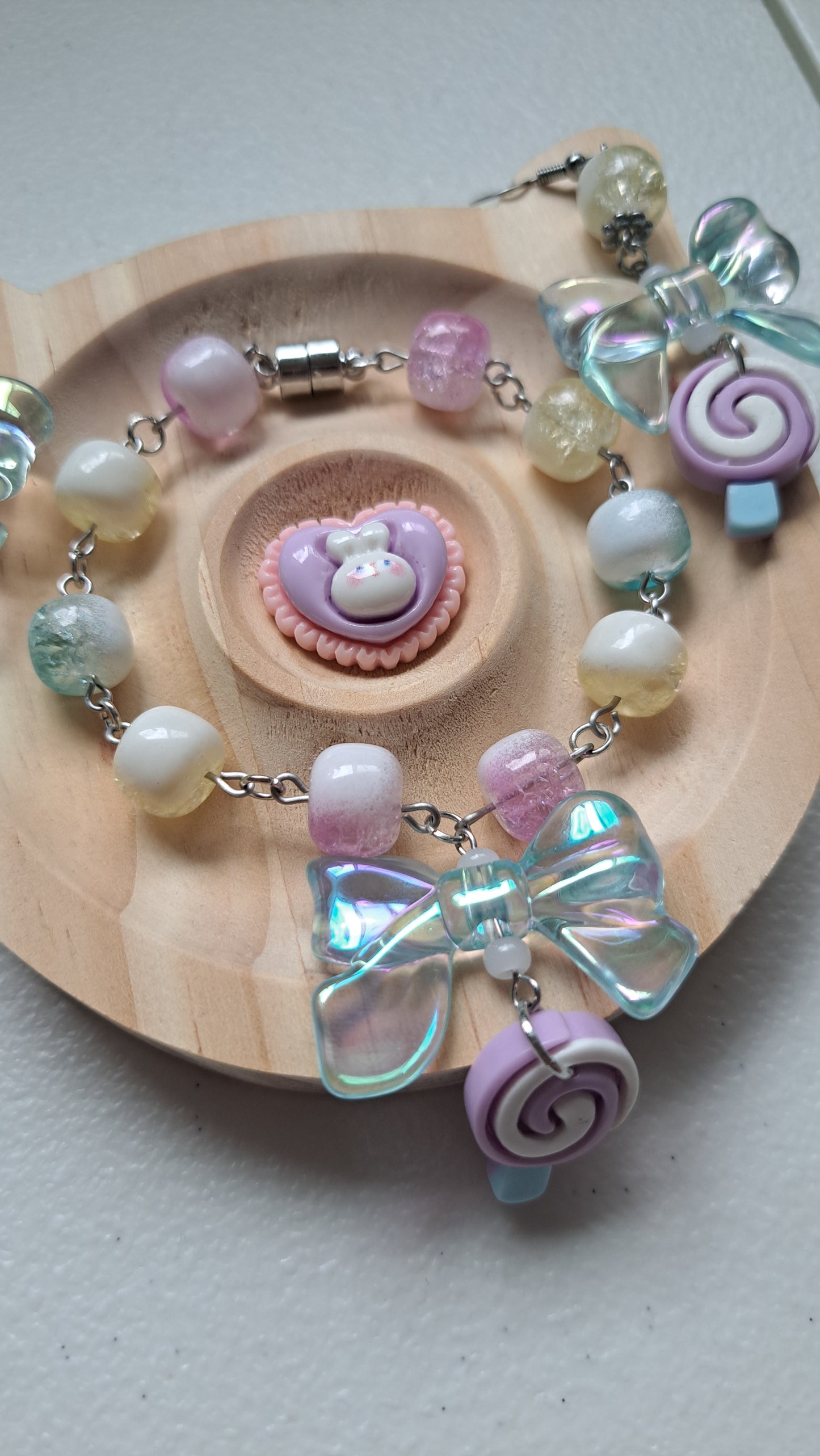 Handcrafted Yummy Pastel Earring/Braclet Set