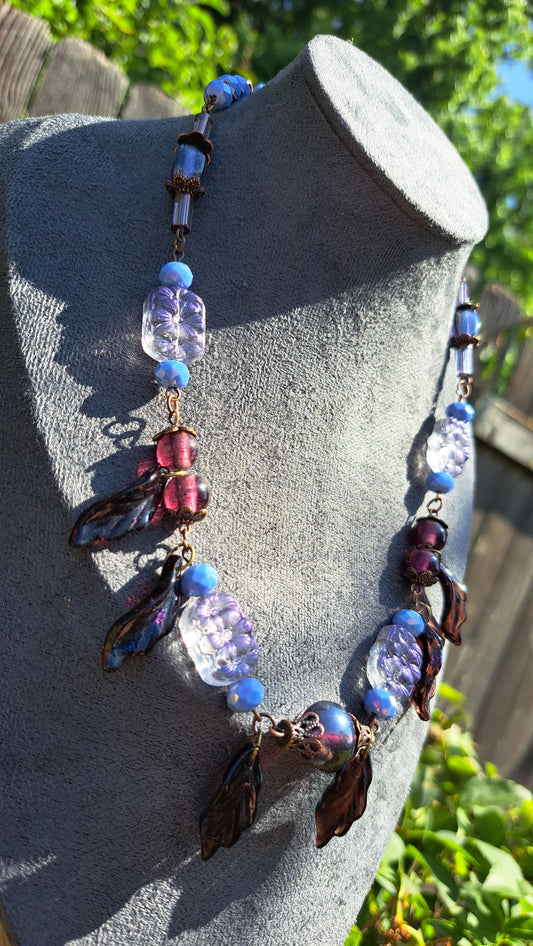 Handcrafted Dark Purple Necklace
