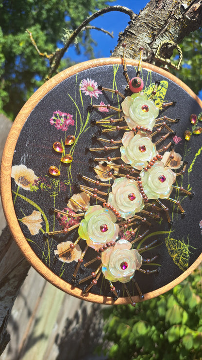 Handcrafted Bead "Flora Centipede" Wall Hanger