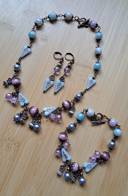 Handcrafted "Spring Morning" Jewelery Set