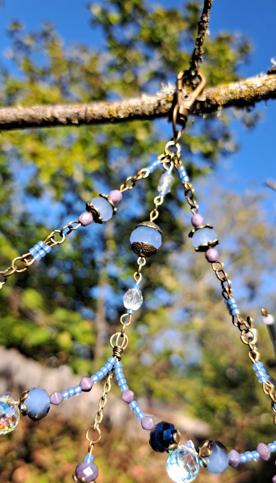 Handcrafted "Dusty Blue" Centipede Suncatcher