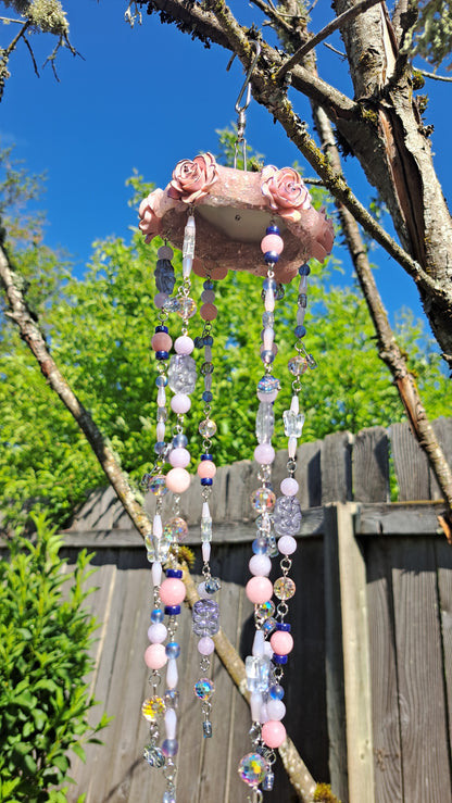 "Blushing Blues" Bead Suncatcher