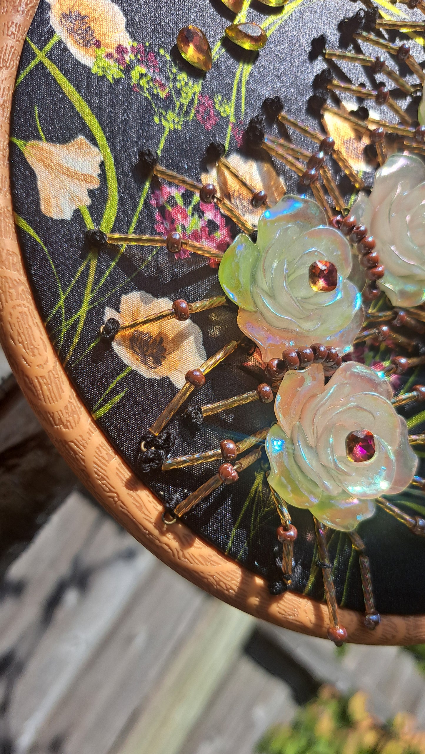 Handcrafted Bead "Flora Centipede" Wall Hanger