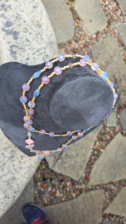 "Blushing Rose" Wrap Necklace