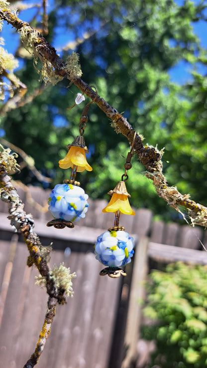 Handcrafted "Antique Lamp" Dangle Earrings