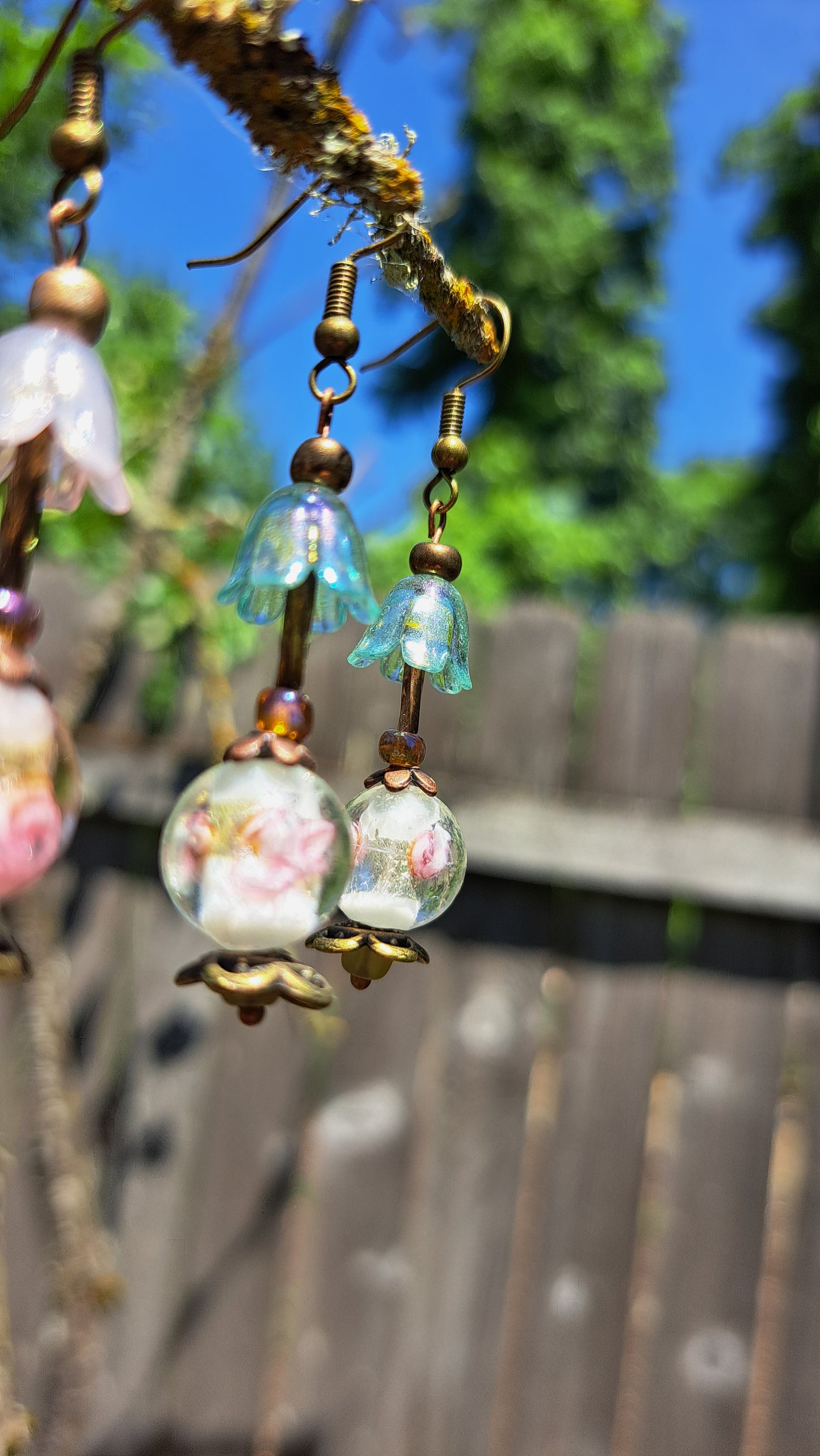 Handcrafted Antique Lamps Dangle Earrings